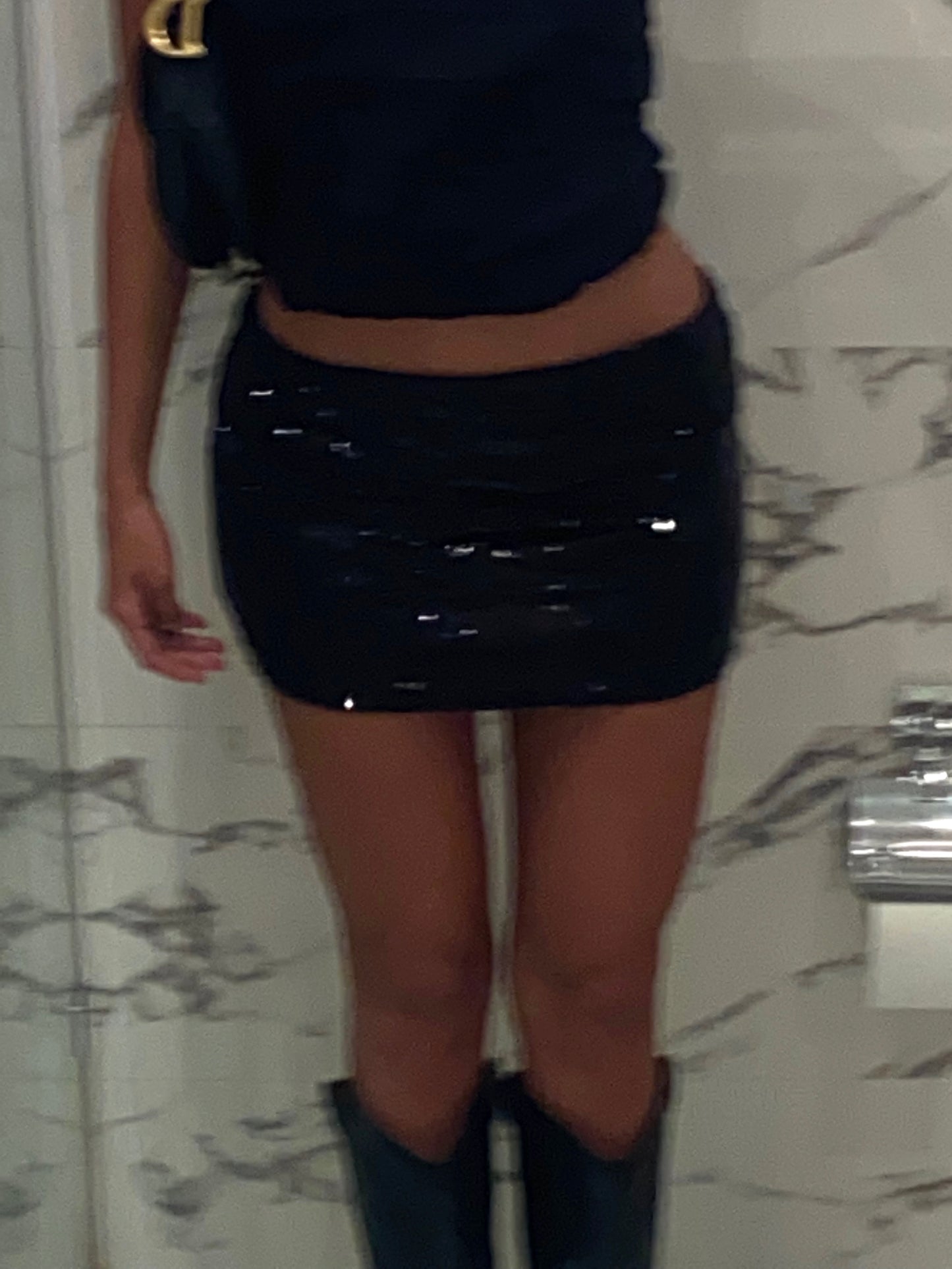 All nighter sparkly mini skirt